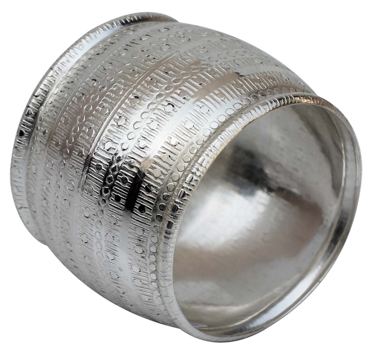 Wholesale Napkin Rings - Metal Napkin Rings - Nickel Plated - Engraved Patterns - Dining Table Accessories